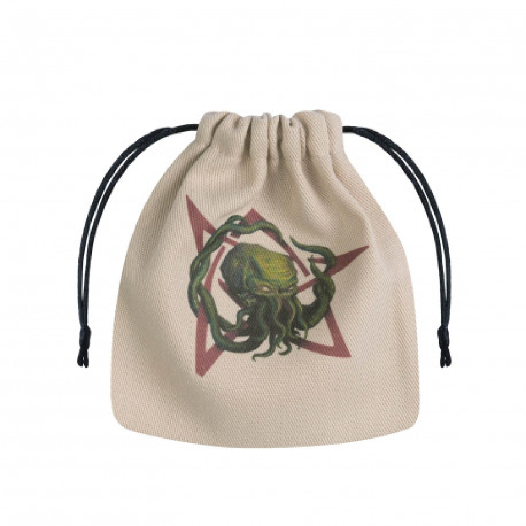 Q Workshop | Beige & Multicolor | Call Of Cthulhu Dice Bag