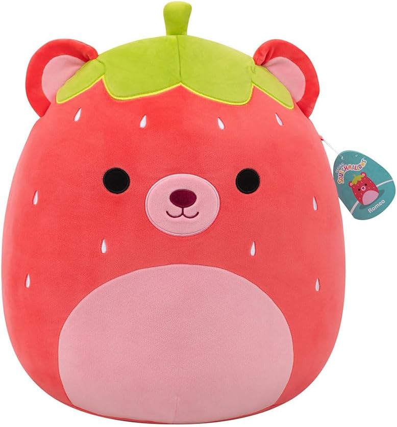 Squishmallows | Large Plush | Romeo (Red Strawberry Bear) (40cm)