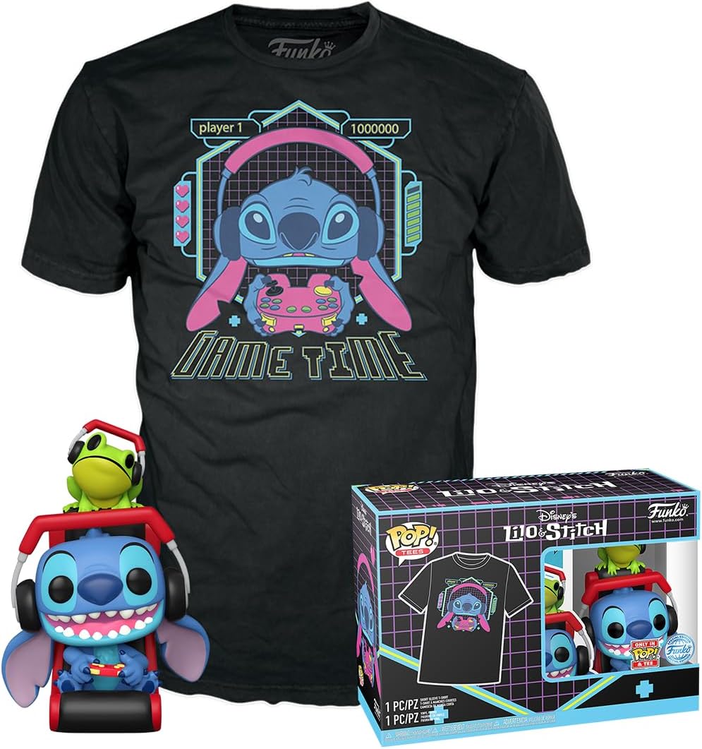 POP! Tees: Gmr Stitch mit Frosch - Lilo & Stitch - L