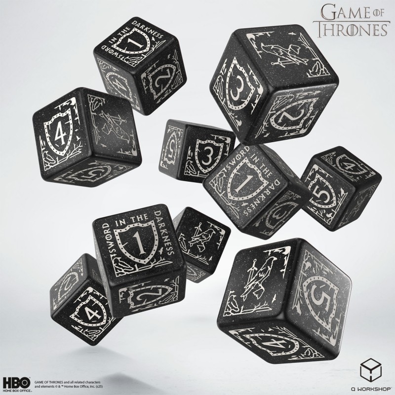 Q Workshop | Night's Watch | Game Of Thrones 10xD6 Dice Set