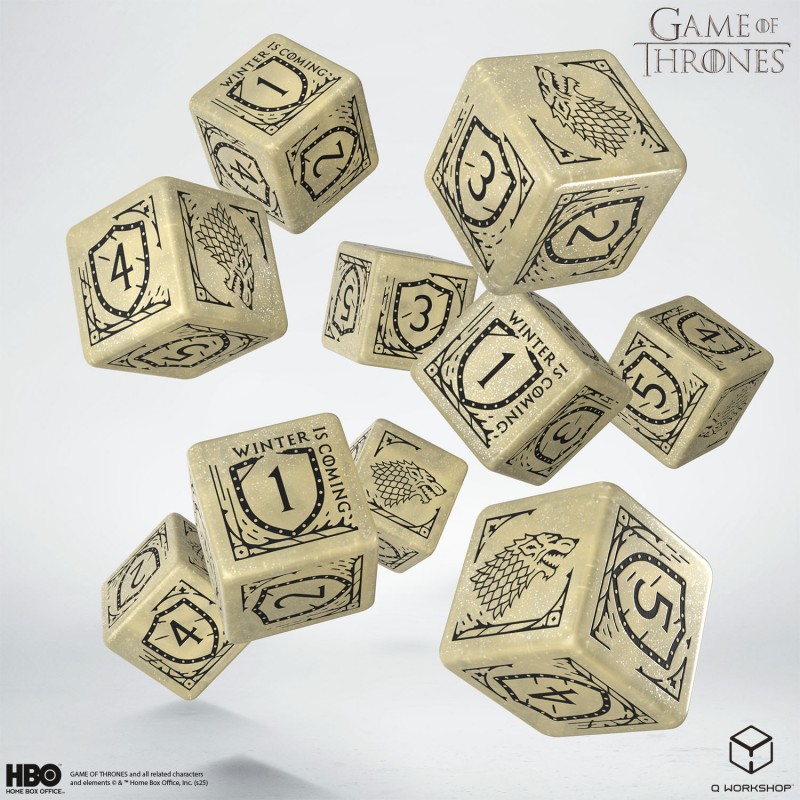 Q Workshop | Stark | Game Of Thrones 10xD6 Dice Set