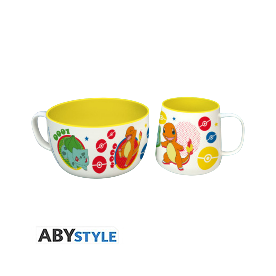 Abysse | Pikachu & Kanto Starters | Pokémon Breakfast Set Mug + Bowl