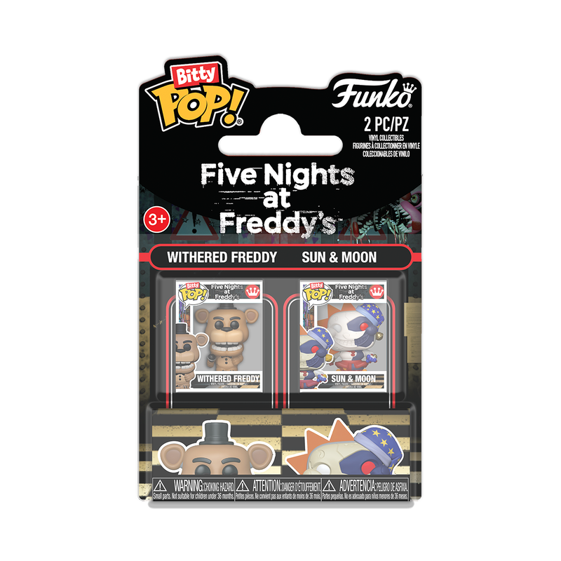 Bitty POP! 2 Pack | Freddy and Sun & Moon | Five Nights at Freddy's