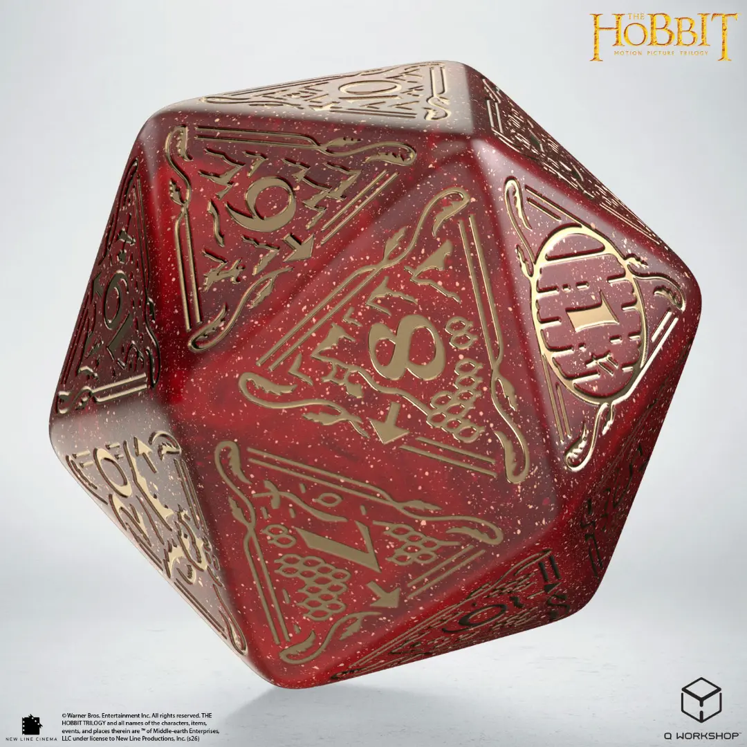 Q Workshop | Ember TCG Jumbo Die | The Hobbit Spindown D20