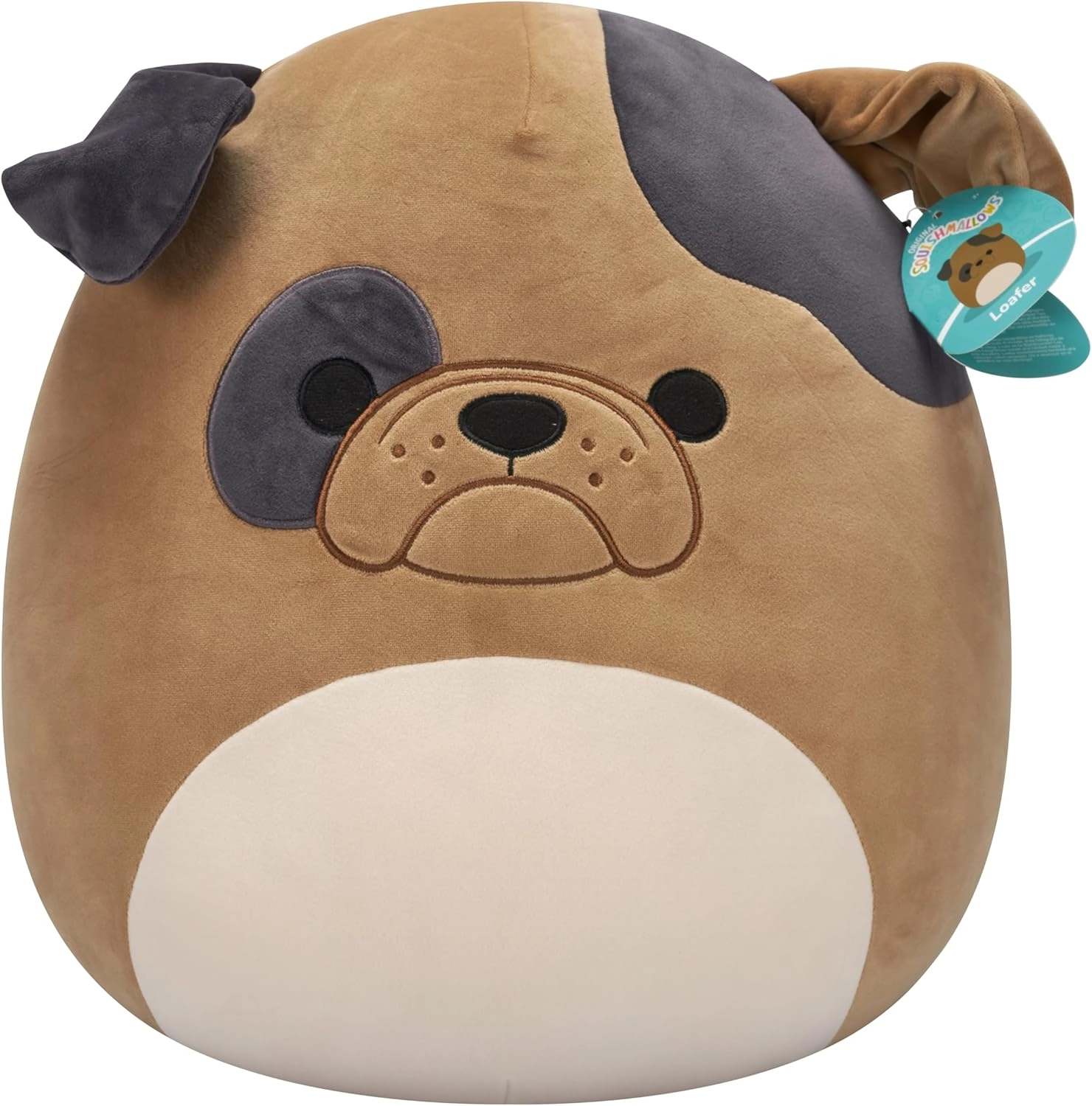 Jazwares | Squishmallows Loafer Brown Bulldog with Dark Brown Spots | 40cm Large Plush