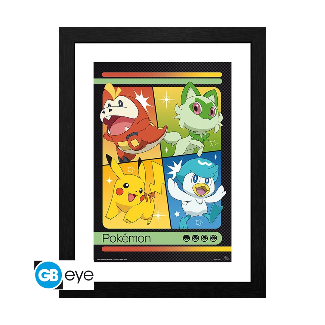 Abysse: Pokémon Gerahmtes Bild – Scarlet & Violet Starter (30x40 cm)