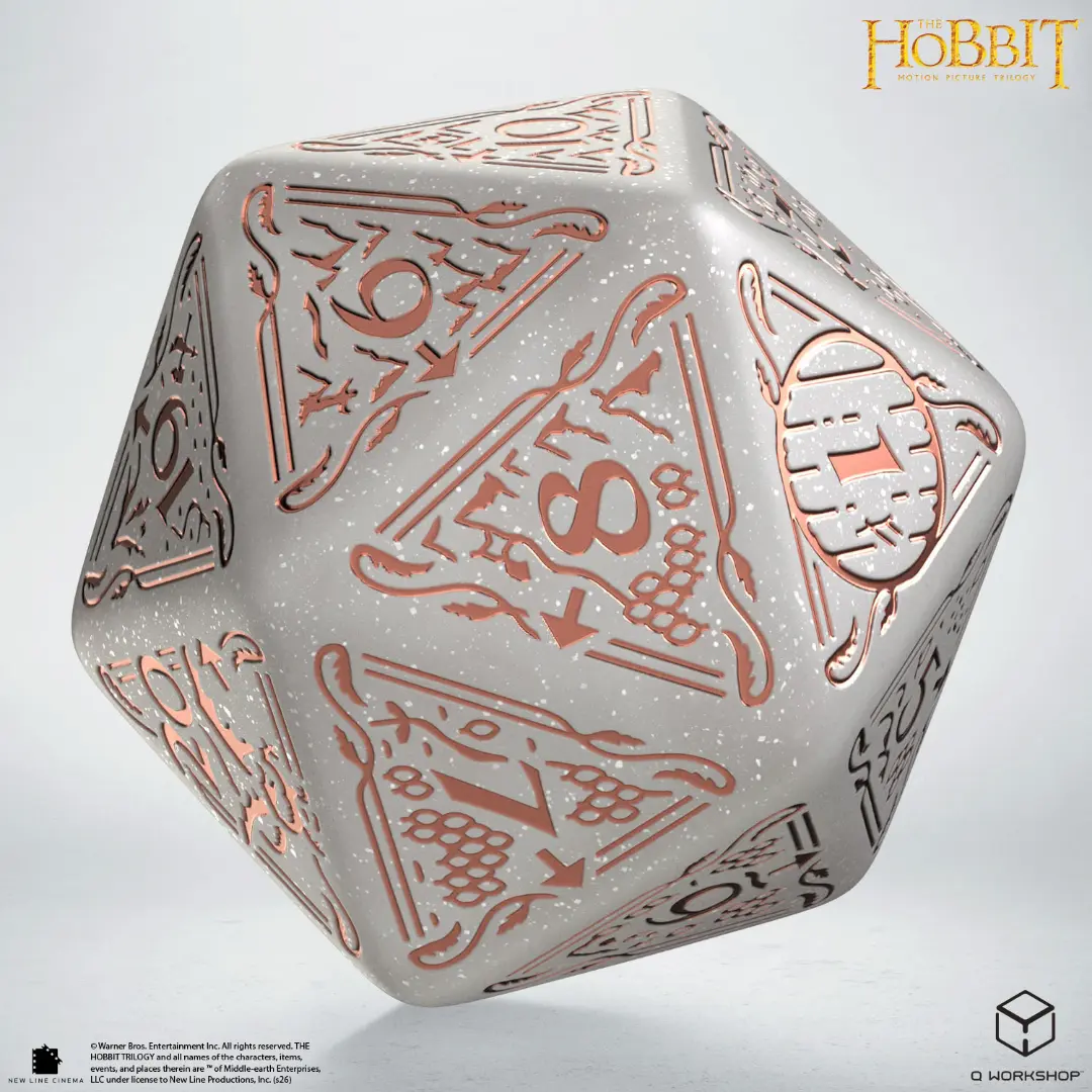 Q Workshop | Radiant TCG Jumbo Die | The Hobbit Spindown D20