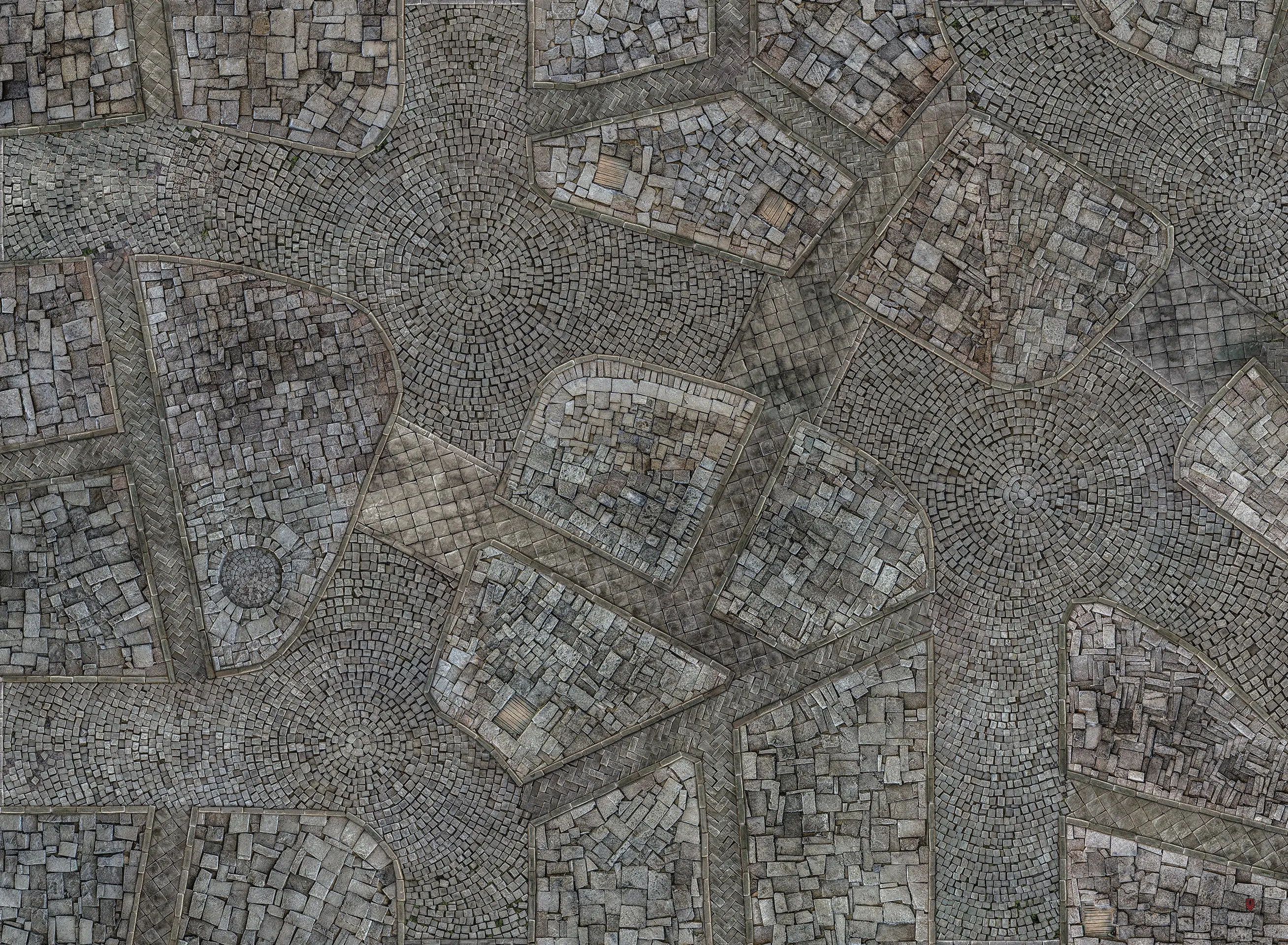 Kraken Wargames | Cobblestone City | Tabletop Playmat (111x152cm)