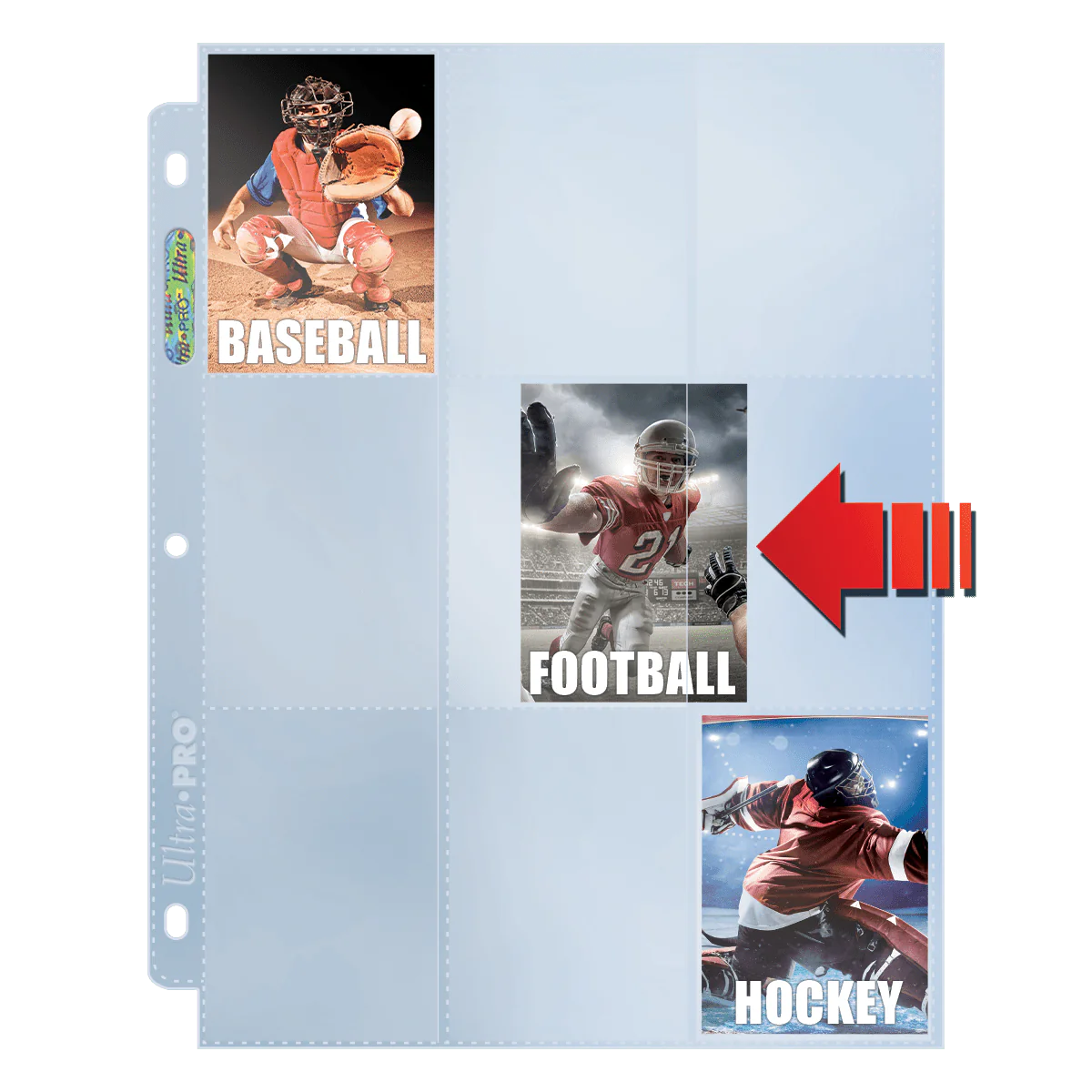Ultra Pro: 9-Pocket Side Load Page - with Clear Background