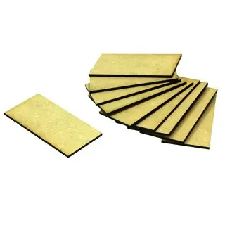 Kraken Wargames | MDF Base Eckig | 50x100mm (10 Stück)