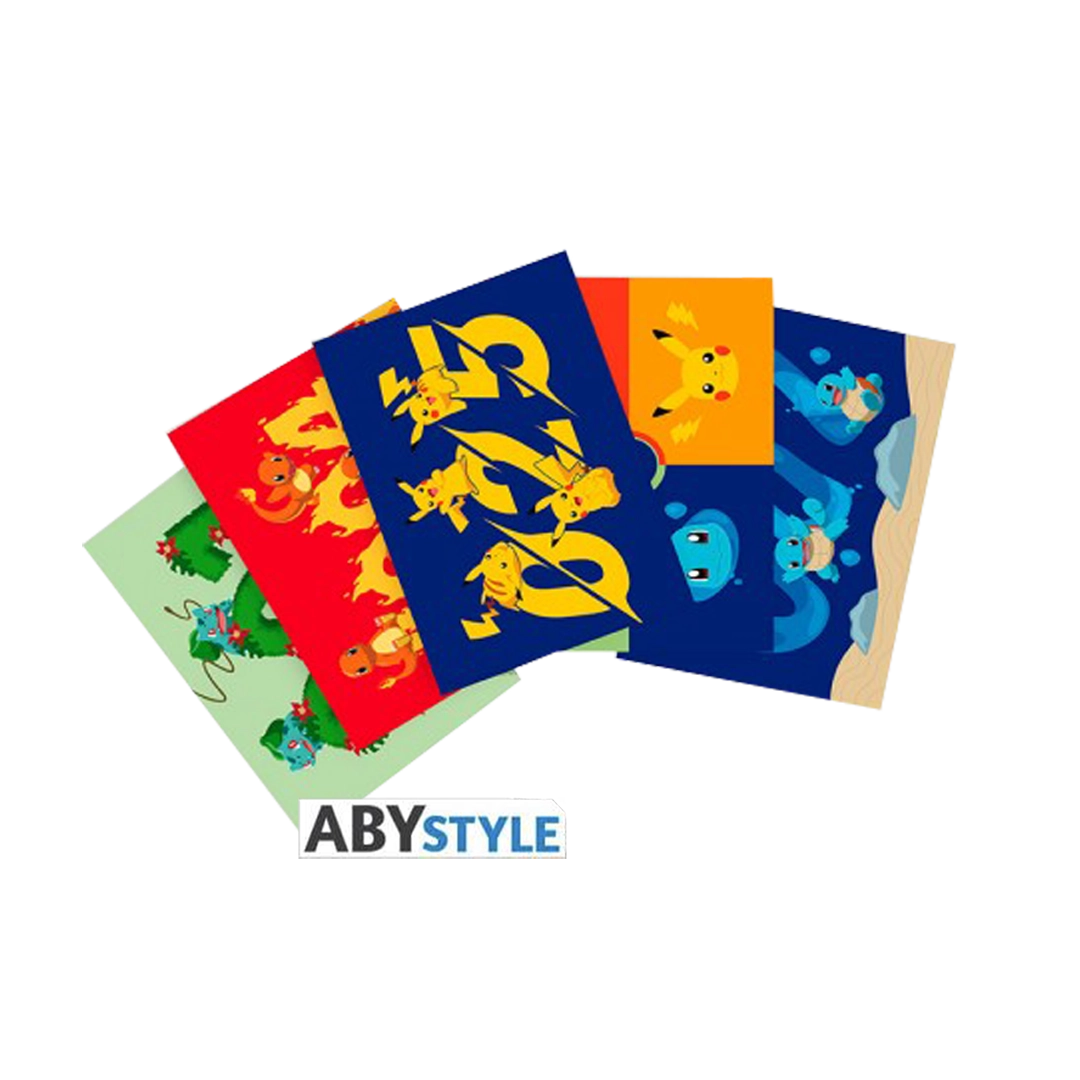 Abysse | Gen 1 Starters | Pokémon  Postcards (14,8x10,5) 5 Stück