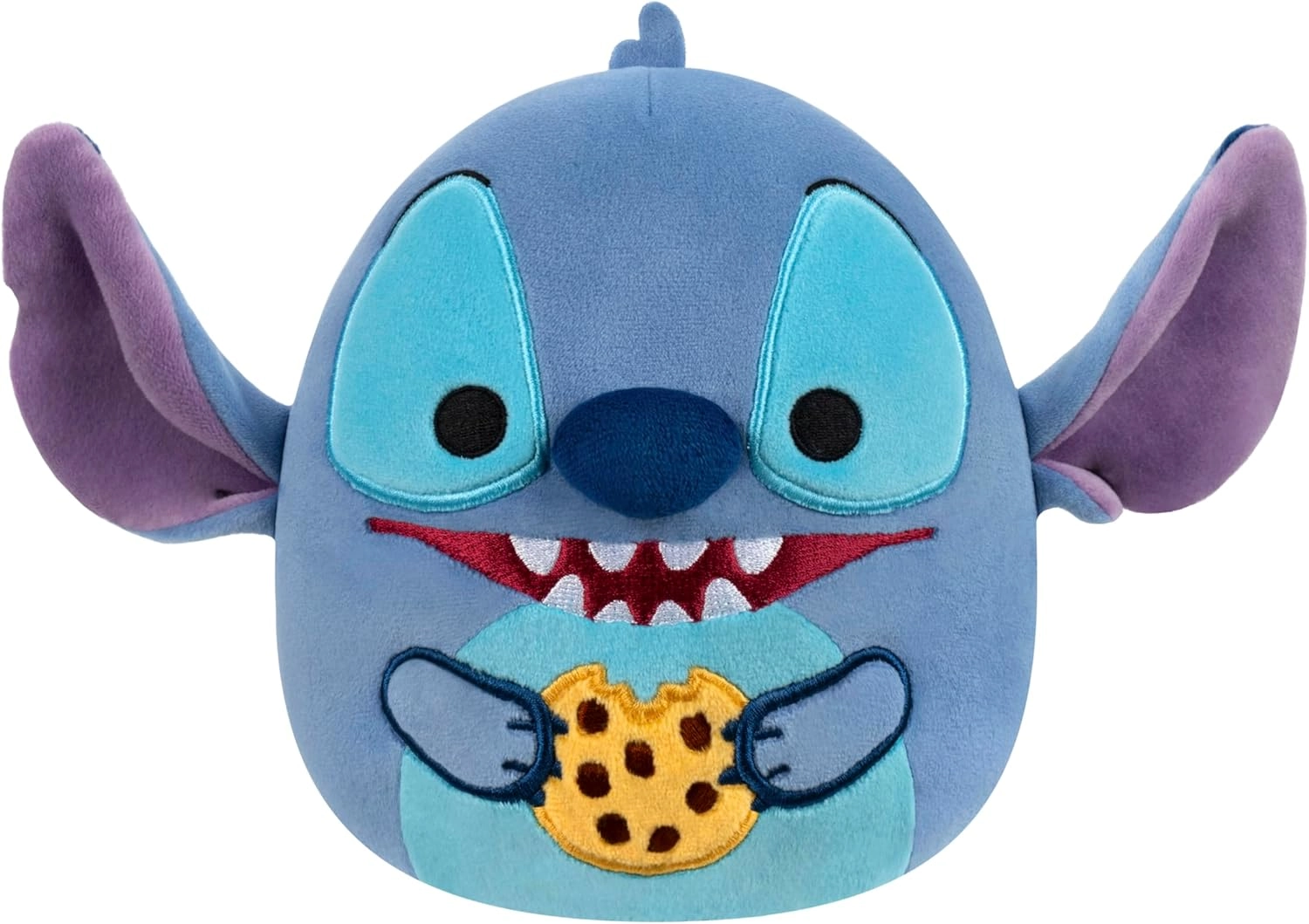 Jazwares | Squishmallows Disney Stitch Eating Chocolate Chip Cookie | 25cm Medium Plush