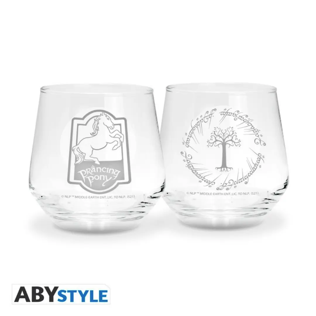 Abysse | Lord of the Rings | Prancing Pony & Gondor 2 Glass Set