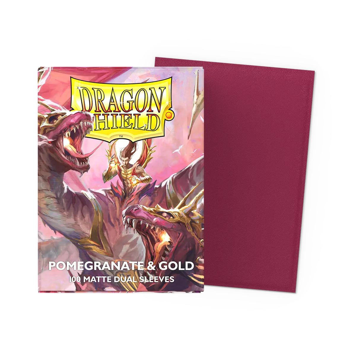 Dragon Shield: Pomegranate & Gold - Matte Dual Sleeves - Standard Size