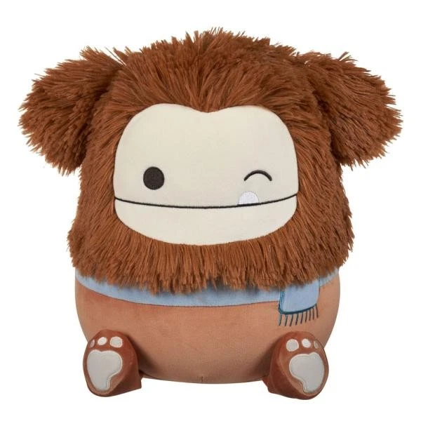 Jazwares | Squishmallows Benny Winking Brown Bigfoot with Scarf | 30cm Medium Plush
