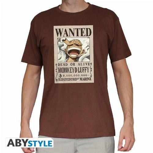 Abysse: One Piece - T-Shirt Herren (M) - Wanted Luffy