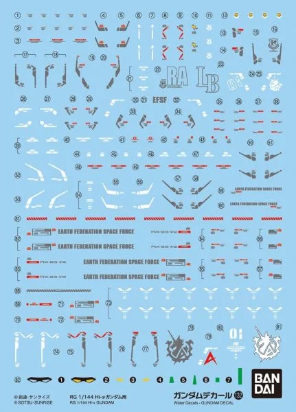 Bandai | Gundam Decal No. 132 | RG 125 NU (1/144)