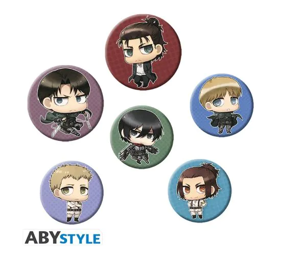 Abysse | Attack on Titan | Chibi Characters Badge Pack