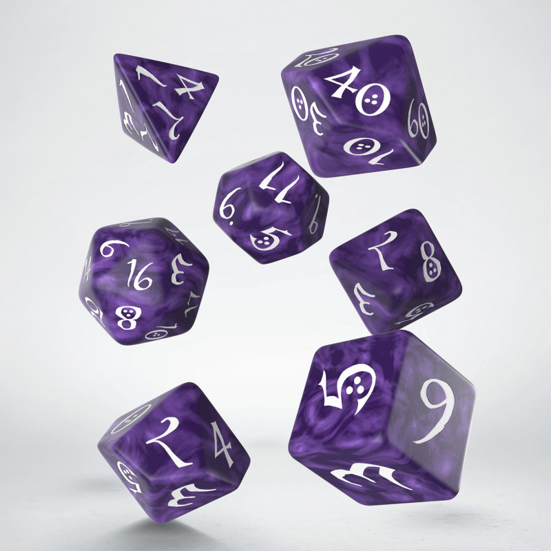Q Workshop | Lavender & White | Classic RPG Dice Set
