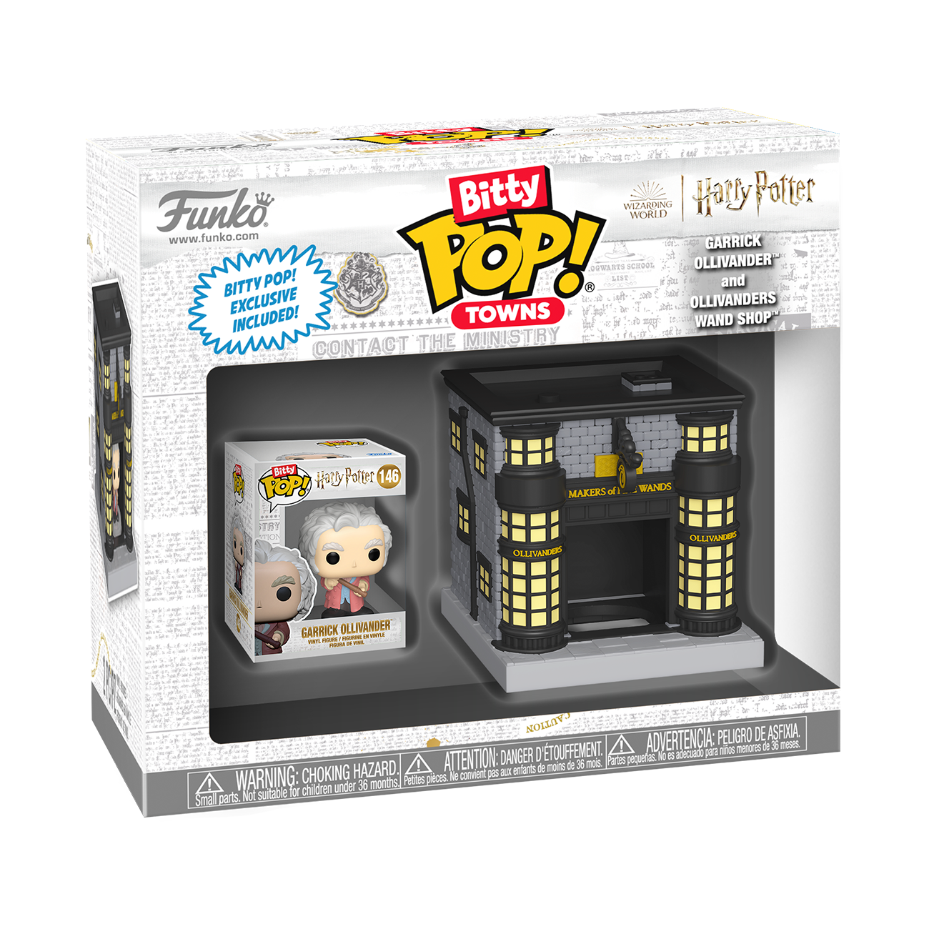 Bitty POP! Town: Garrick Ollivander and Ollivander Wand Shop - Harry Potter