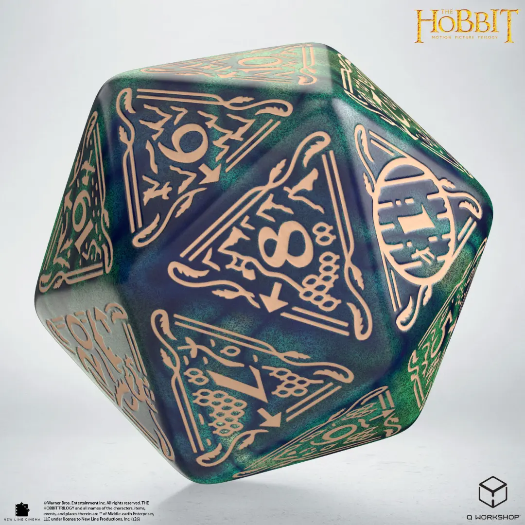 Q Workshop | Tideborn TCG Jumbo Die | The Hobbit Spindown D20