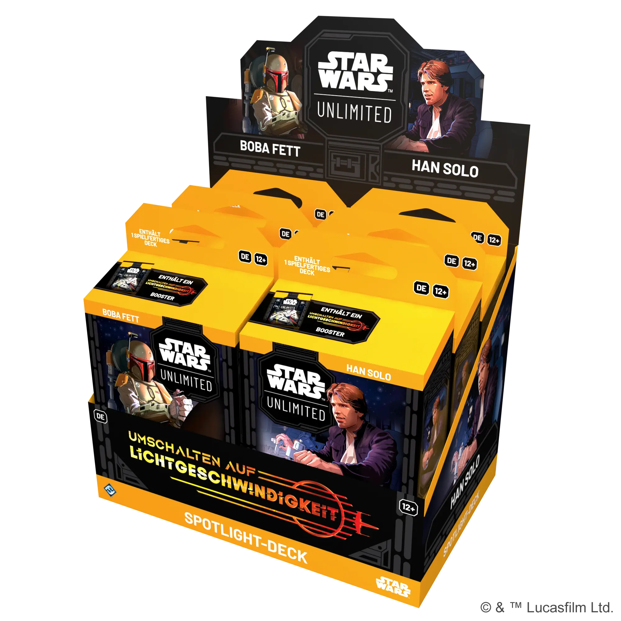 Star Wars Unlimited | Umschalten auf Lichtgeschwindigkeit | Spotlight Deck Display (6 Decks) (DE)