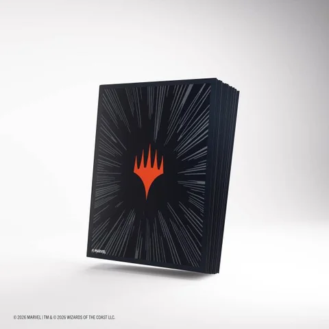 Gamegenic | Marvel Super Heroes - Comic Burst Black | Premium Double Sleeving Pack