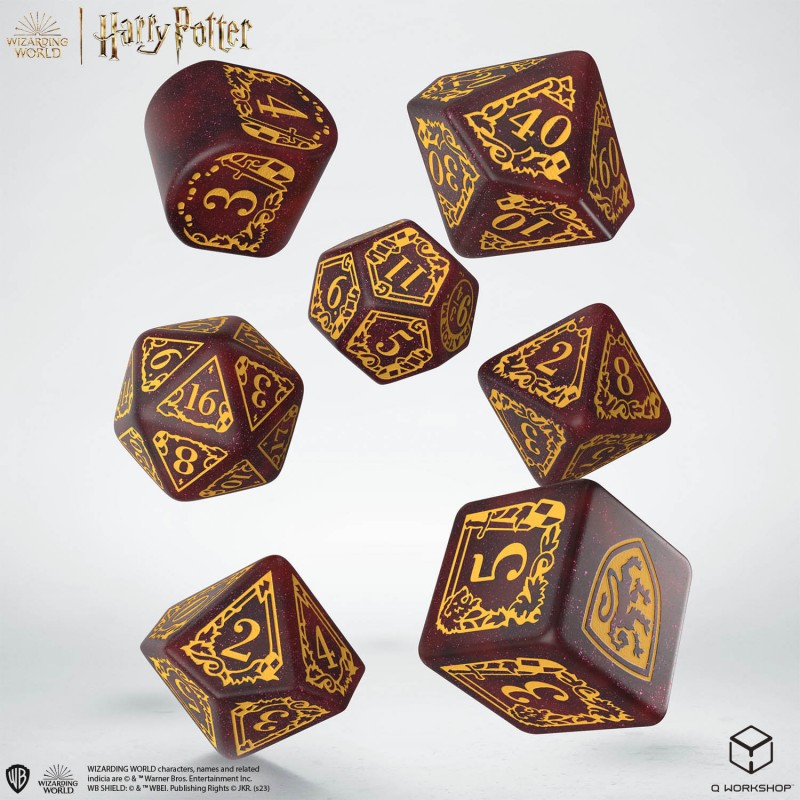 Q Workshop | Gryffindor | Harry Potter Modern Dice Set