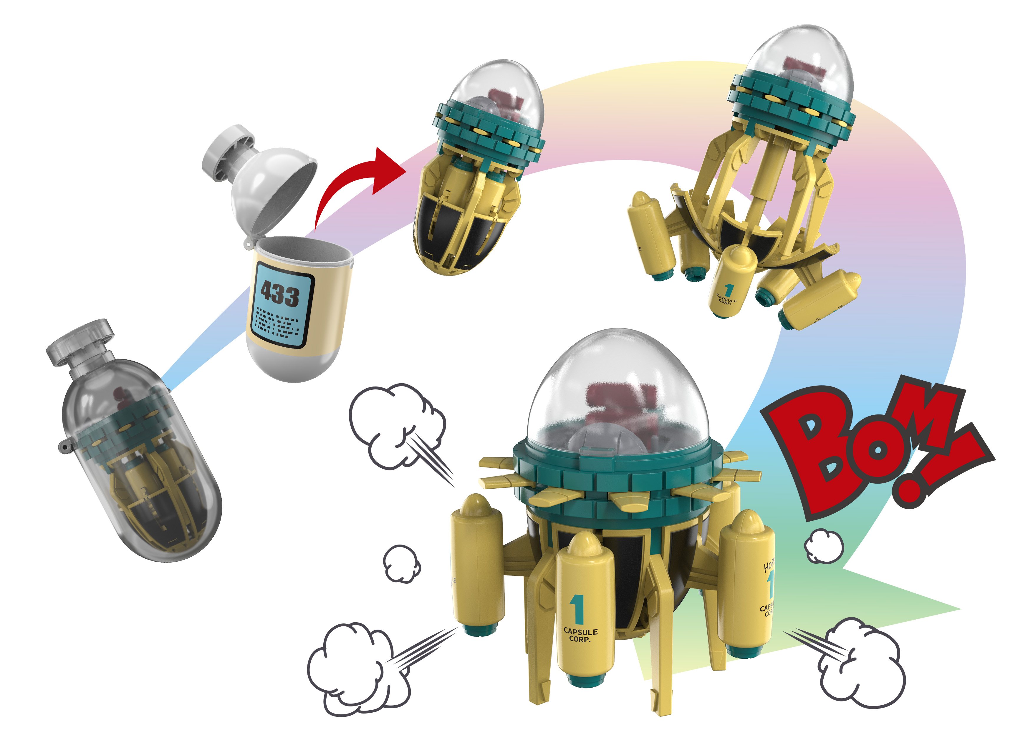 Tamashii Nations | Hoi-Poi Capsule No. 433 Trunks' Time Machine Changearts (8cm) | Dragon Ball
