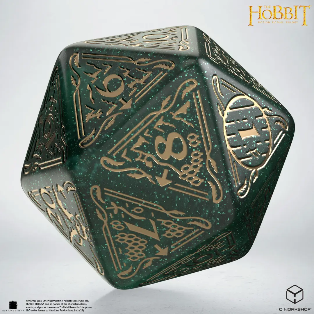 Q Workshop | Verdant TCG Jumbo Die | The Hobbit Spindown D20