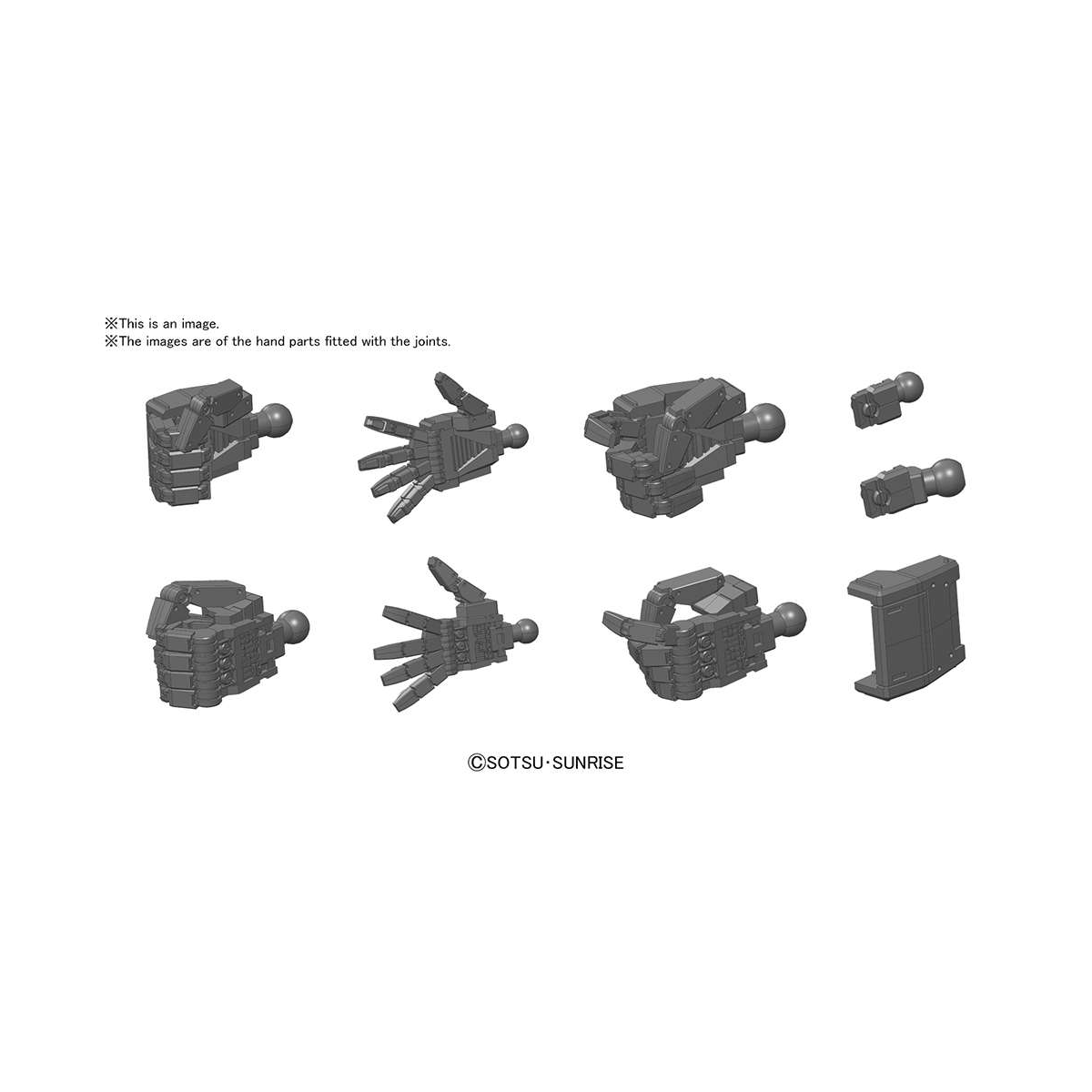 Bandai | Builders Parts HD MS Hand 01 | Zubehör für Gundam Modellbausätze (1/144)