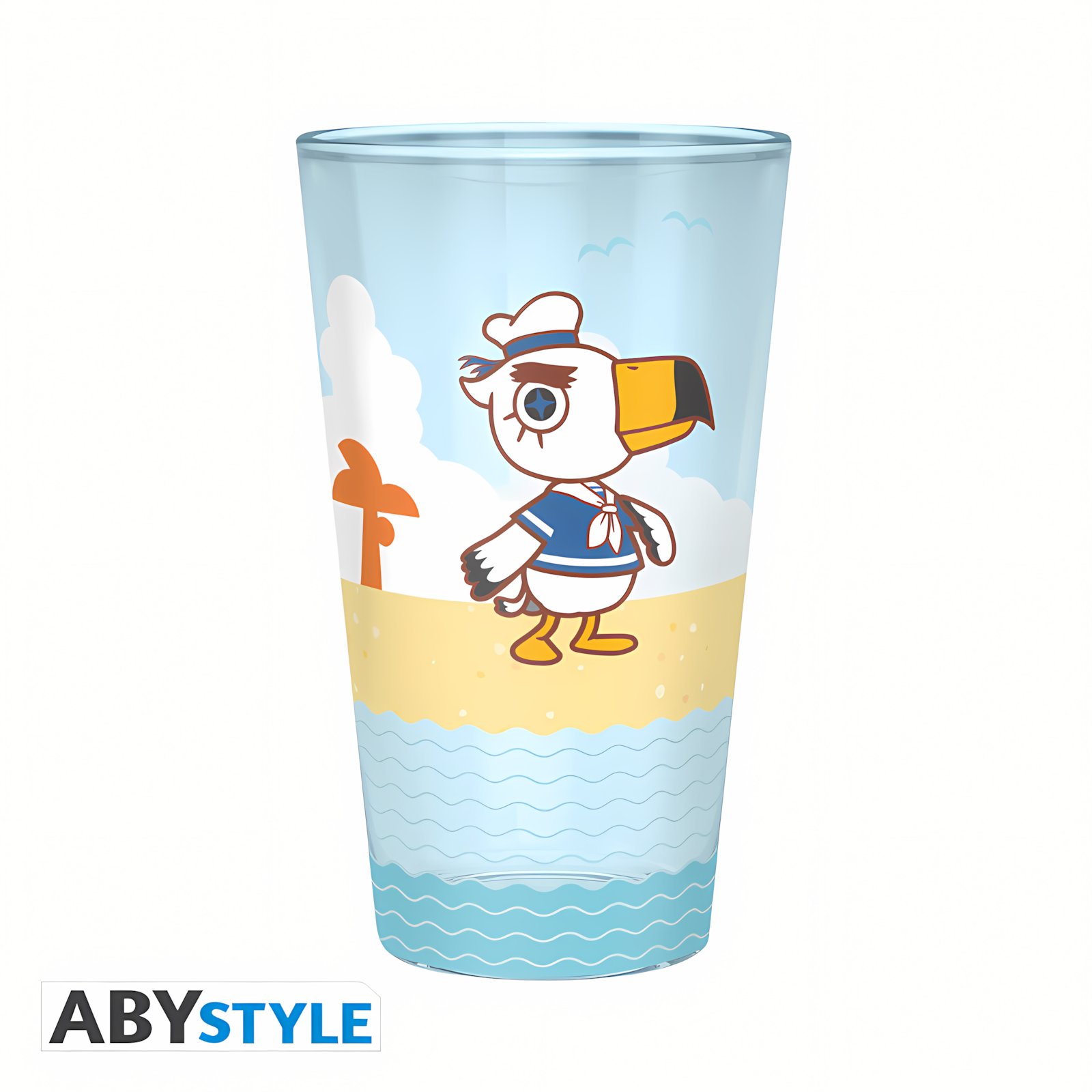 Abysse: Animal Crossing - Large Glass 400ml - Beach Characters