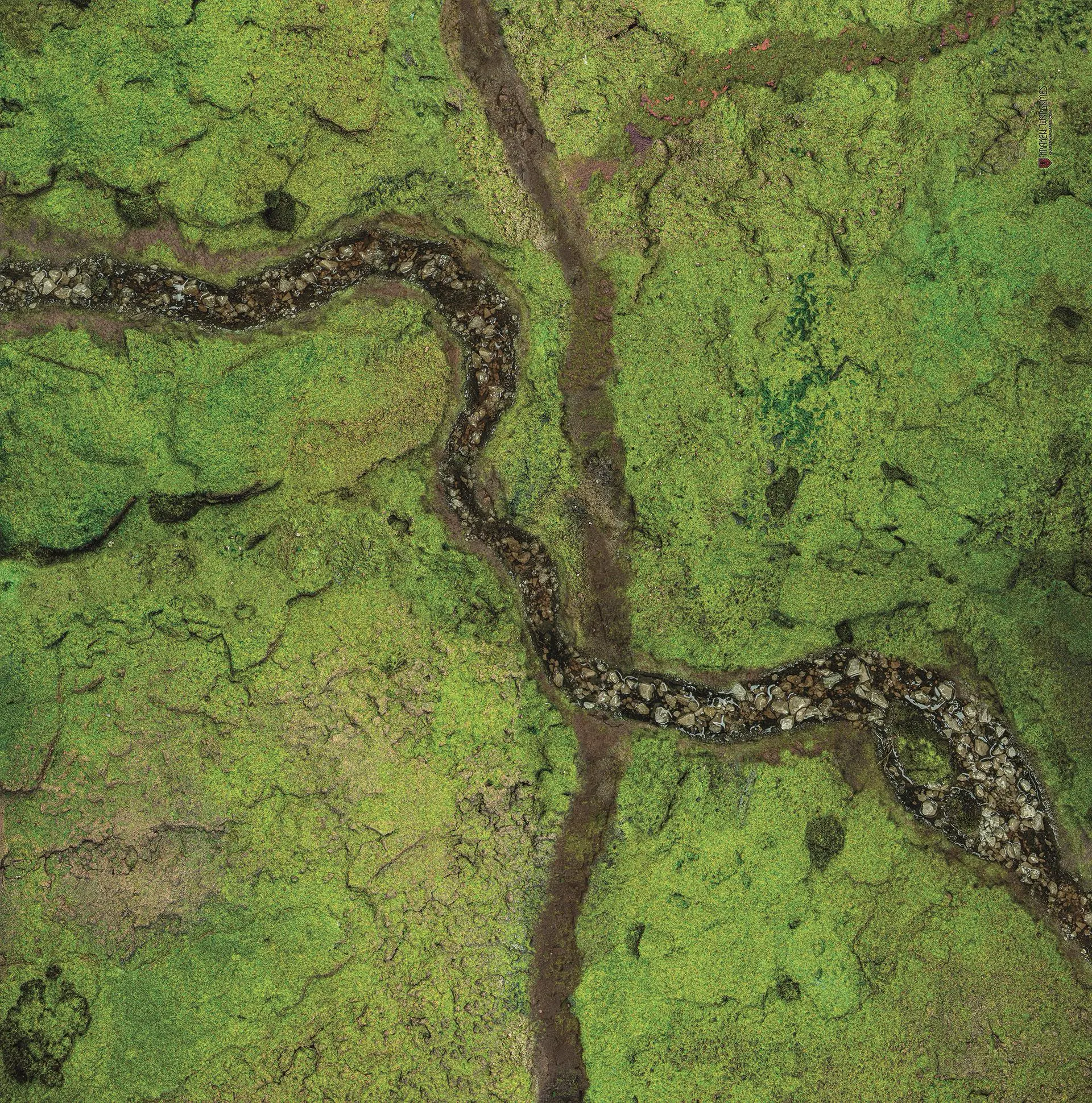 Kraken Wargames | River Valley | Tabletop Playmat (91x91cm)