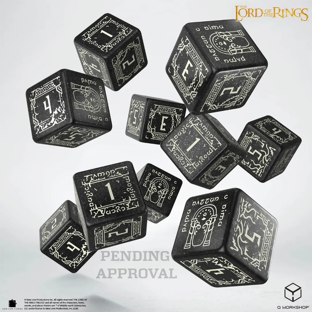 Q Workshop | Moria | The Lord Of The Rings 10 × D6 Dice Set