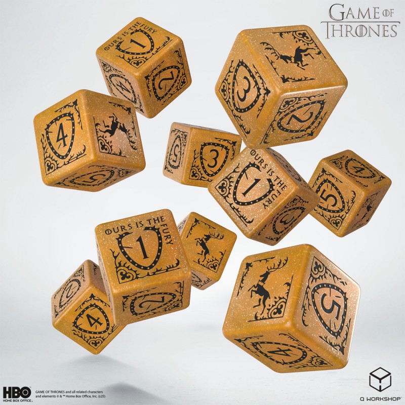 Q Workshop | Baratheon | Game Of Thrones 10xD6 Dice Set