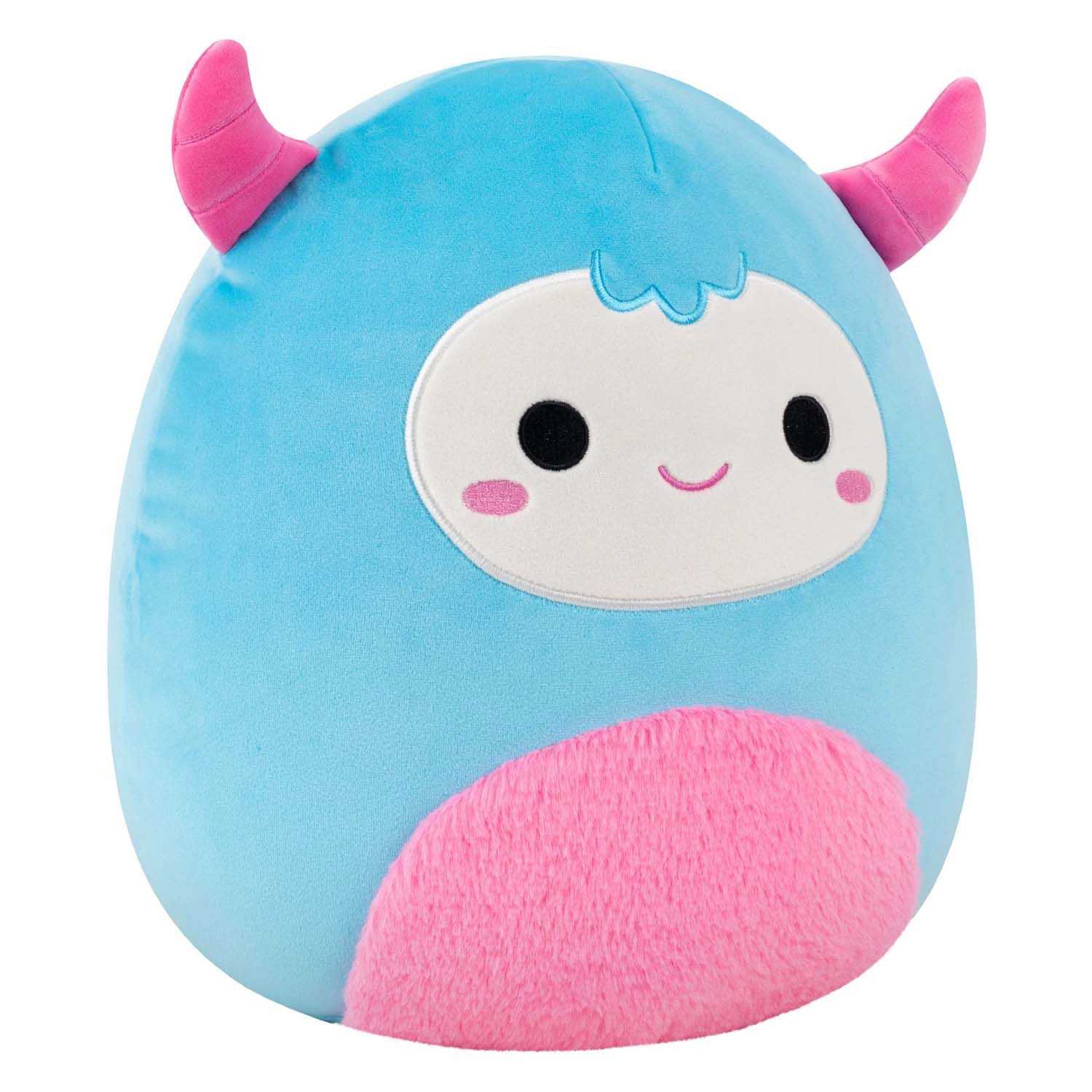 Jazwares | Squishmallows Pookems Blue Yeti with Pink Fuzzy Belly | 30cm Medium Plush