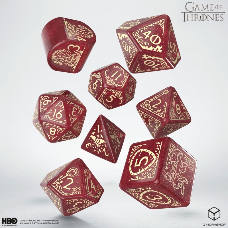 Q Workshop | Lannister | Game Of Thrones Dice Set