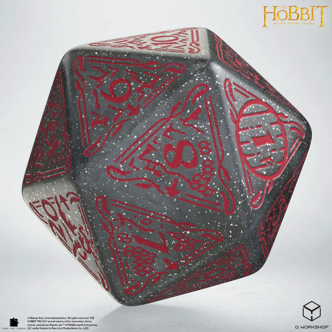 Q Workshop | Lunaris TCG Jumbo Die | The Hobbit Spindown D20
