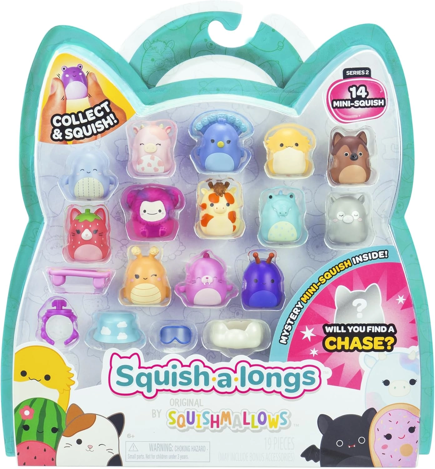 Jazwares | Squish-a-Longs Mini-Squish & Zubehör Wave 2 | Mini-Squish 14er-Pack