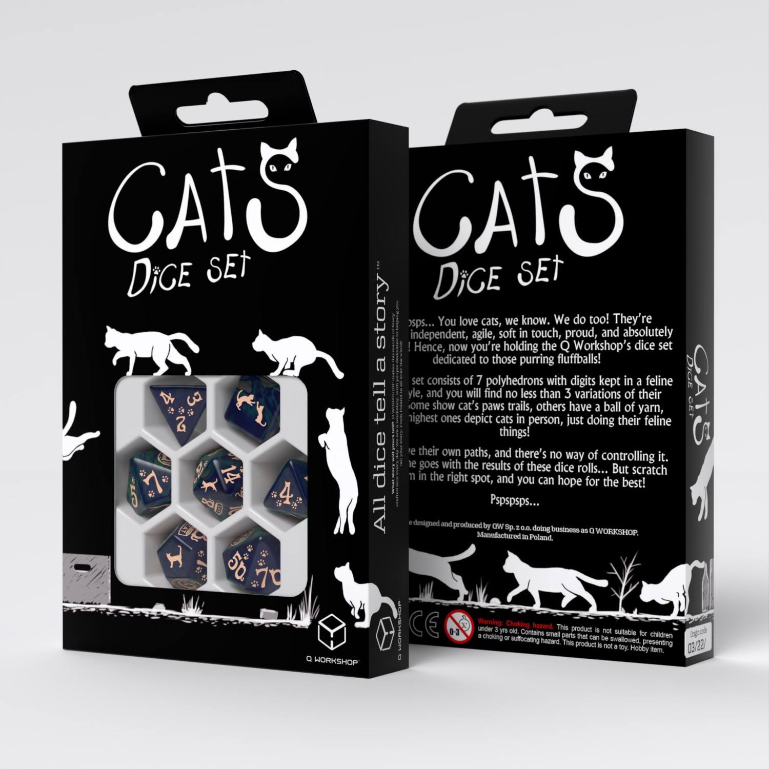 Q Workshop | Mittens | CATS Dice Set