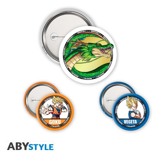 Abysse | Dragon Ball Z | Goku, Vegeta & Shenron Badge Pack