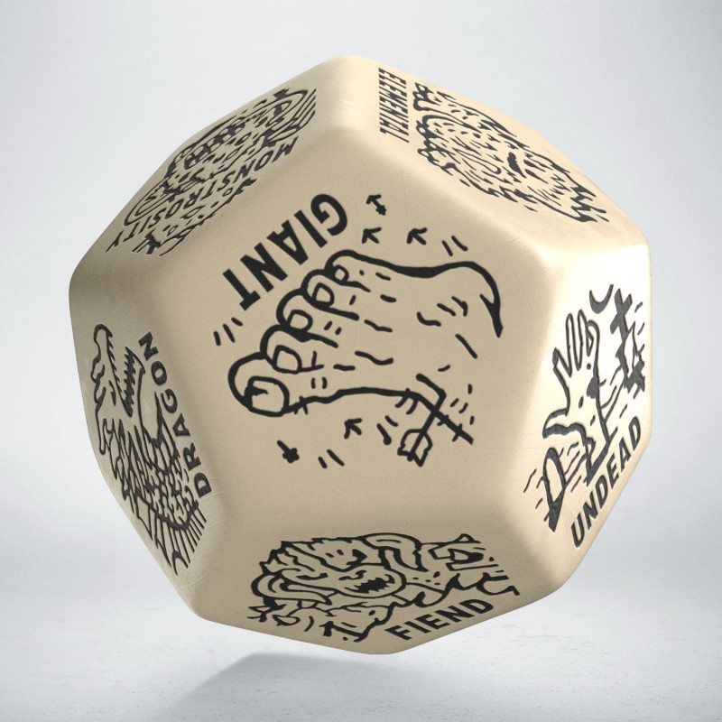 Q Workshop | Beige & Black | Monster Generator Die