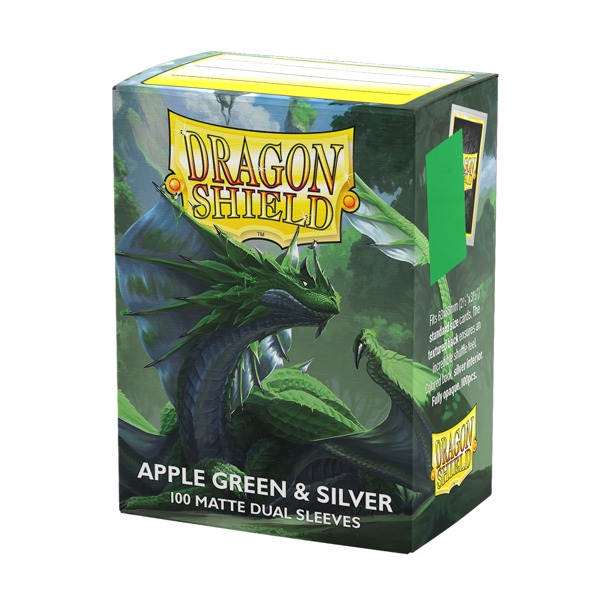 Dragon Shield | Applegreen & Silver | Matte Dual Sleeves Standard Size