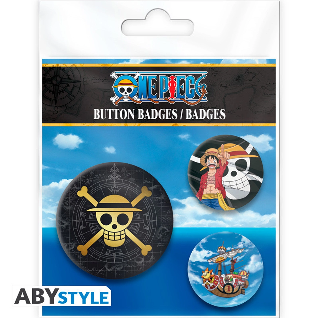 Abysse: One Oiece - Badge Pack - Skull & Luffy