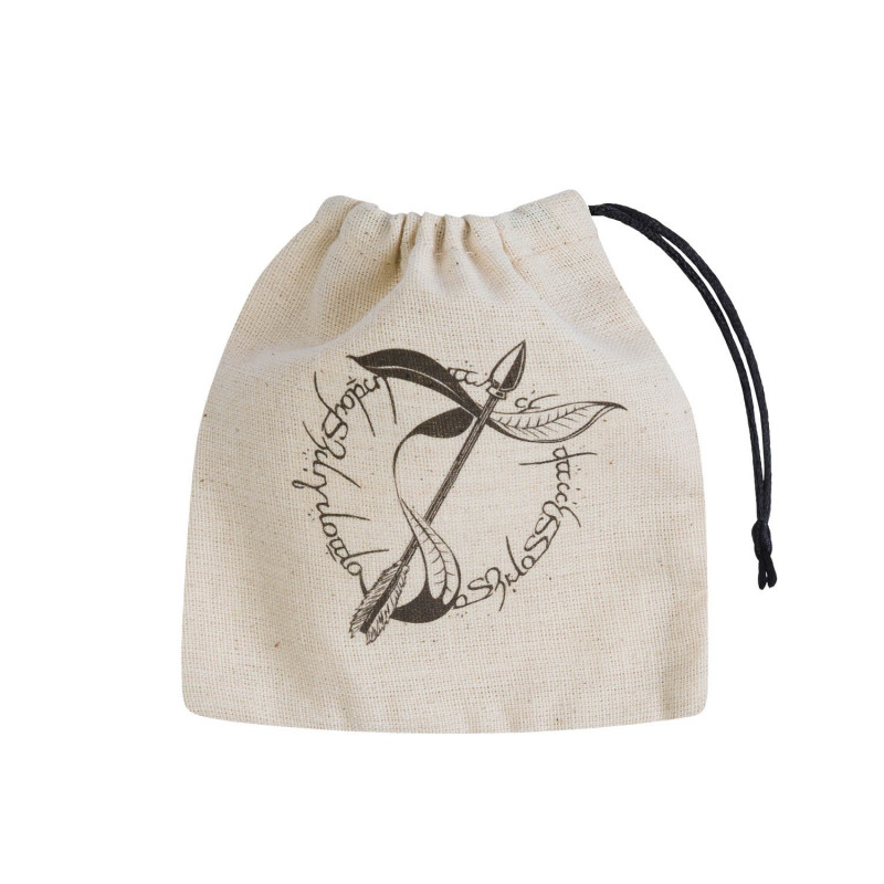 Q Workshop | Beige & Black | Elvish Basic Dice Bag