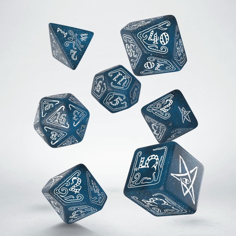 Q Workshop | Abyssal & White | Call Of Cthulhu Dice Set