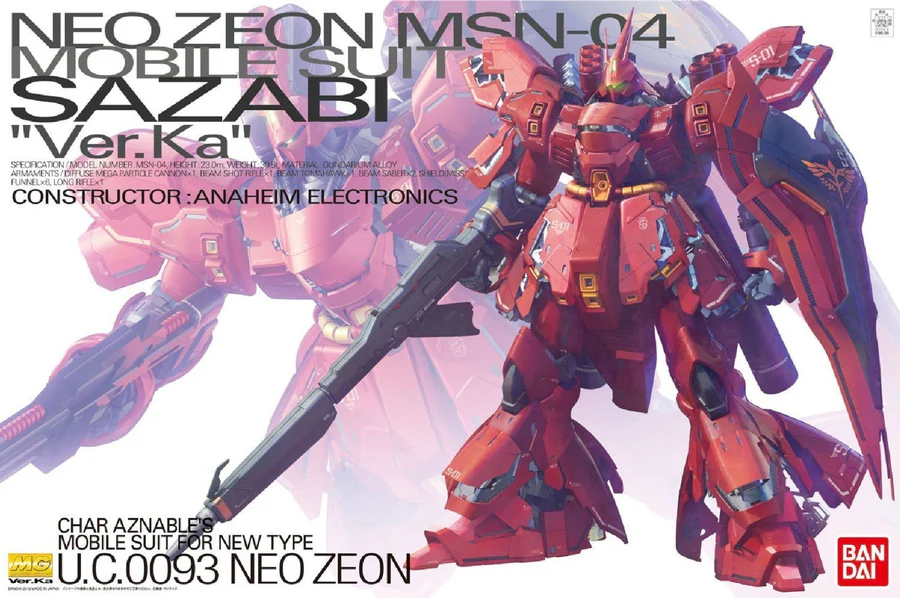 Bandai | MG MSN-04 Gundam Sazabi Ver.Ka | Mobile Suit Gundam Char's Counterattack (1/100)