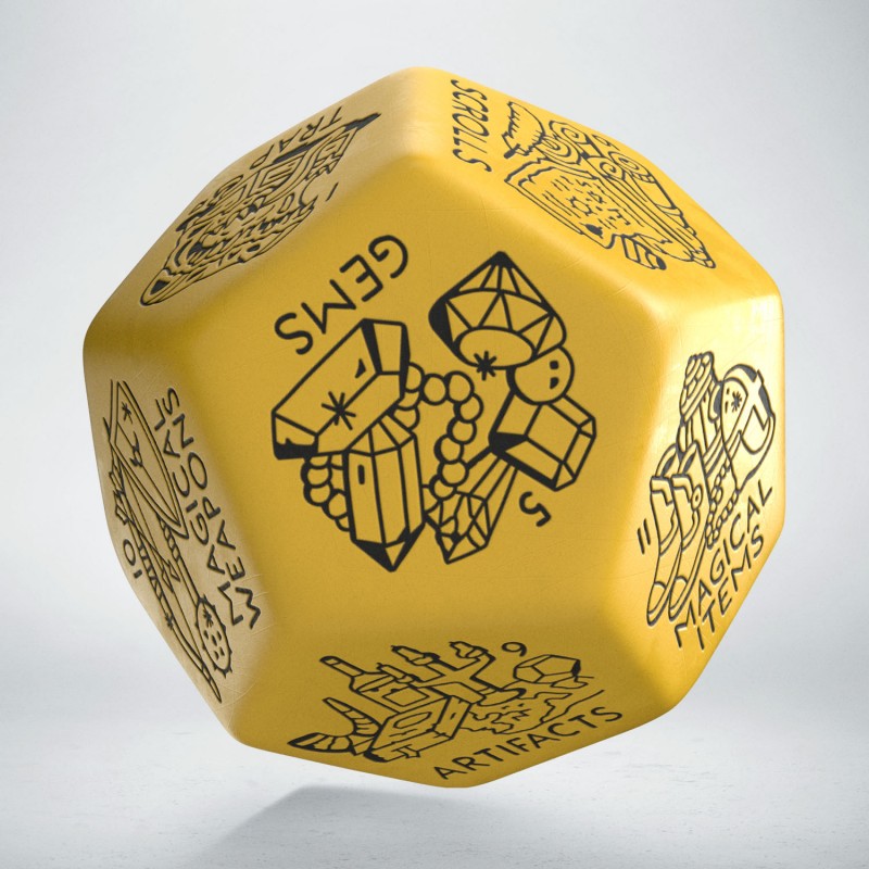 Q Workshop | Yellow & Black | Treasure Generator Die