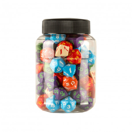 Q Workshop | Classic RPG Dice | Round Jar