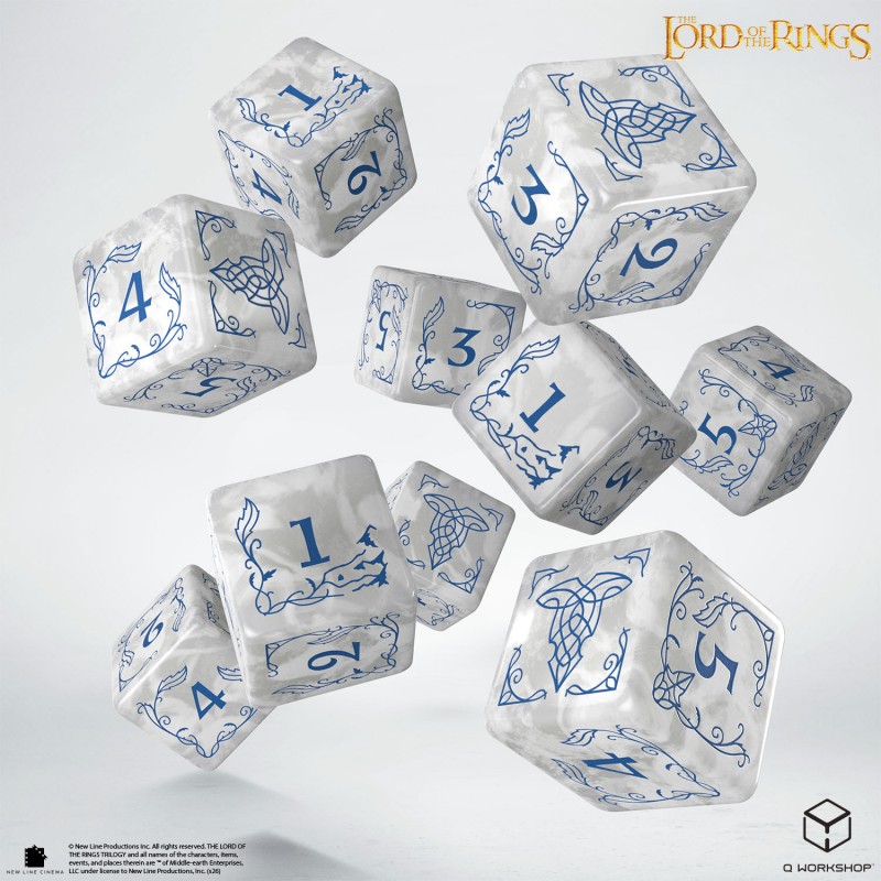 Q Workshop | Stone Rivendell | The Lord Of The Rings 10 × D6 Dice Set